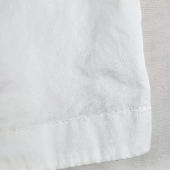 Talbots Petites Sleeveless Top Pleated Scoop Neck Tank Blouse Cream 12P Cotton - Picture 3 of 10